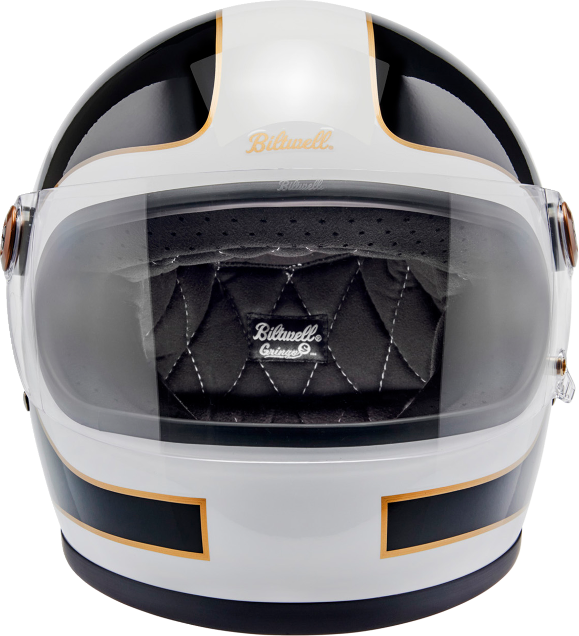BILTWELL Gringo S Helmet - Gloss White/Black Tracker - XL 1003-566-505 - Howling Moto