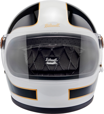 BILTWELL Gringo S Helmet - Gloss White/Black Tracker - XL 1003-566-505 - Howling Moto