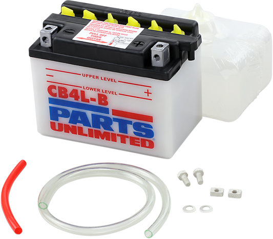 PARTS UNLIMITED, Parts Unlimited Heavy-Duty Battery YB4L-B CB4L-B-FP for Reliable Starting Power