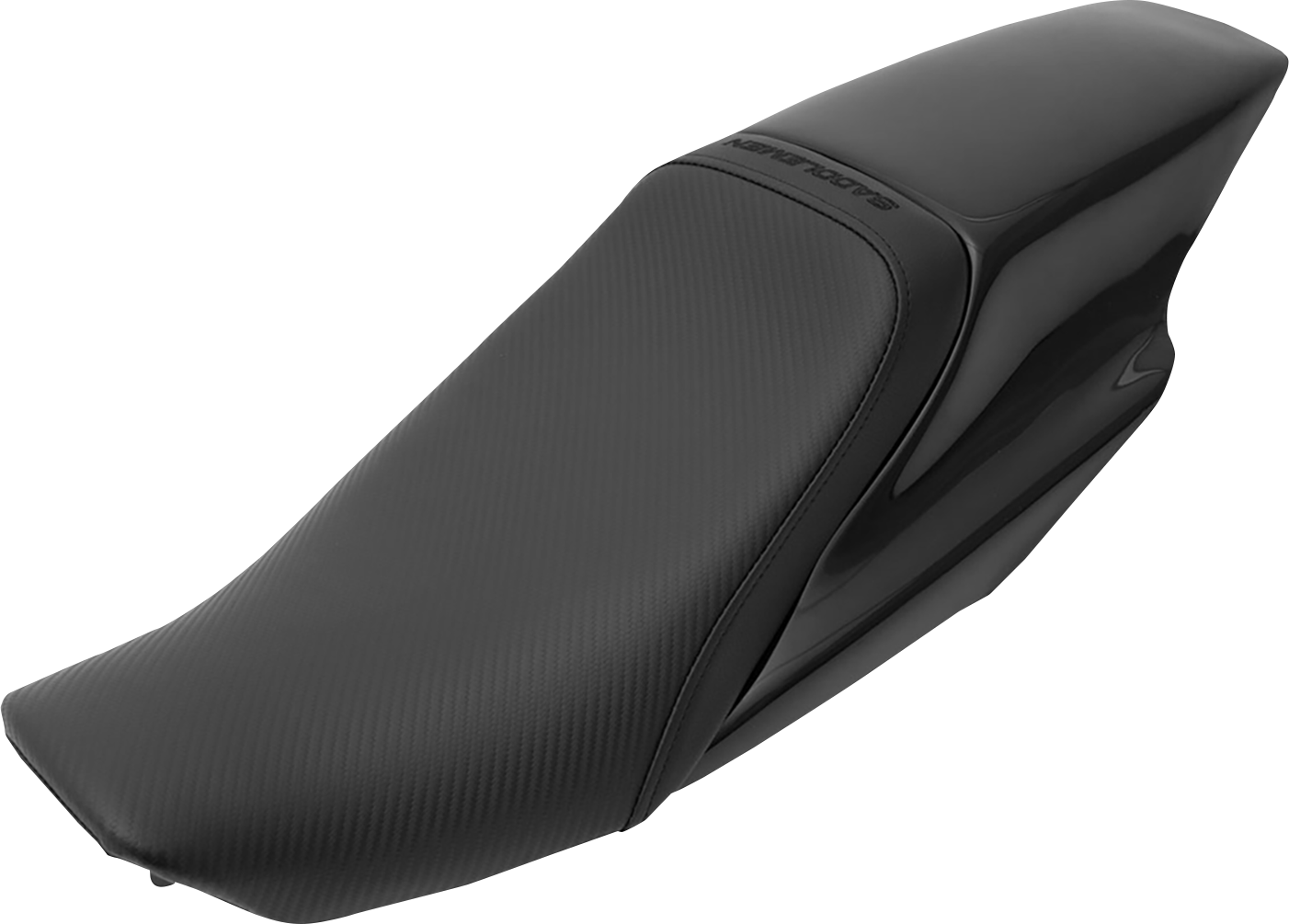 SADDLEMEN Eliminator Seat Kit in carbon fiber for XL motorcycles, compatible with 2004-2020 Z4282 models, shown on bike.