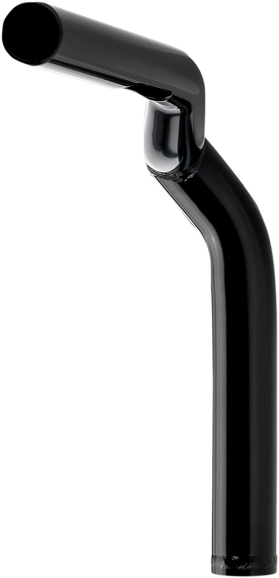 Black BILTWELL Tyson XL pullback handlebar, 10-inch width, for motorcycle handlebars, shown with natural grip and mounting points.