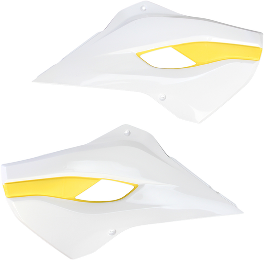 ACERBIS Radiator Shrouds - White/Yellow 2393411070 - Howling Moto