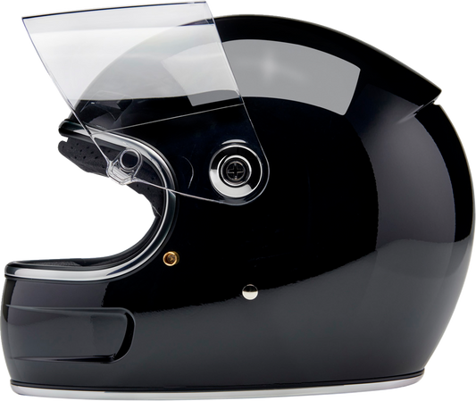 Gloss black BILTWELL Gringo SV helmet in XS size, featuring a sleek design and durable construction for motorcycle riding safety.