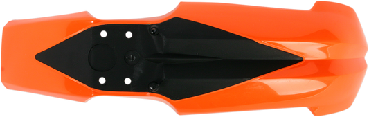 Acerbis front fender in orange and black for motorcycle, featuring a sleek body design with Acerbis branding.