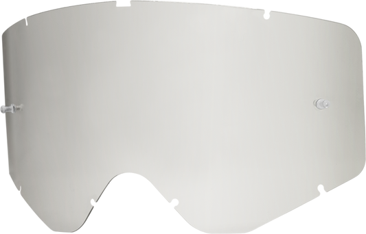 Bill's Exhausts ICON Airflite silver goggles with clear lens, featuring aerodynamic design and adjustable strap.