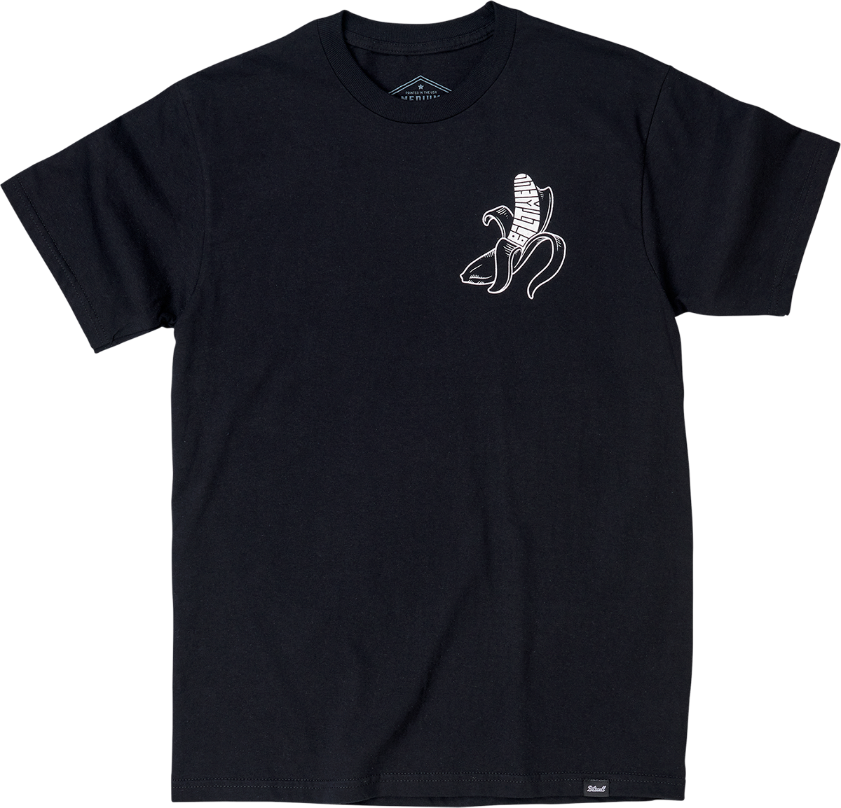 Black BILTWELL Go Ape T-Shirt in small size, casual cotton tee with printed graphic design by Bill's Exhausts.
