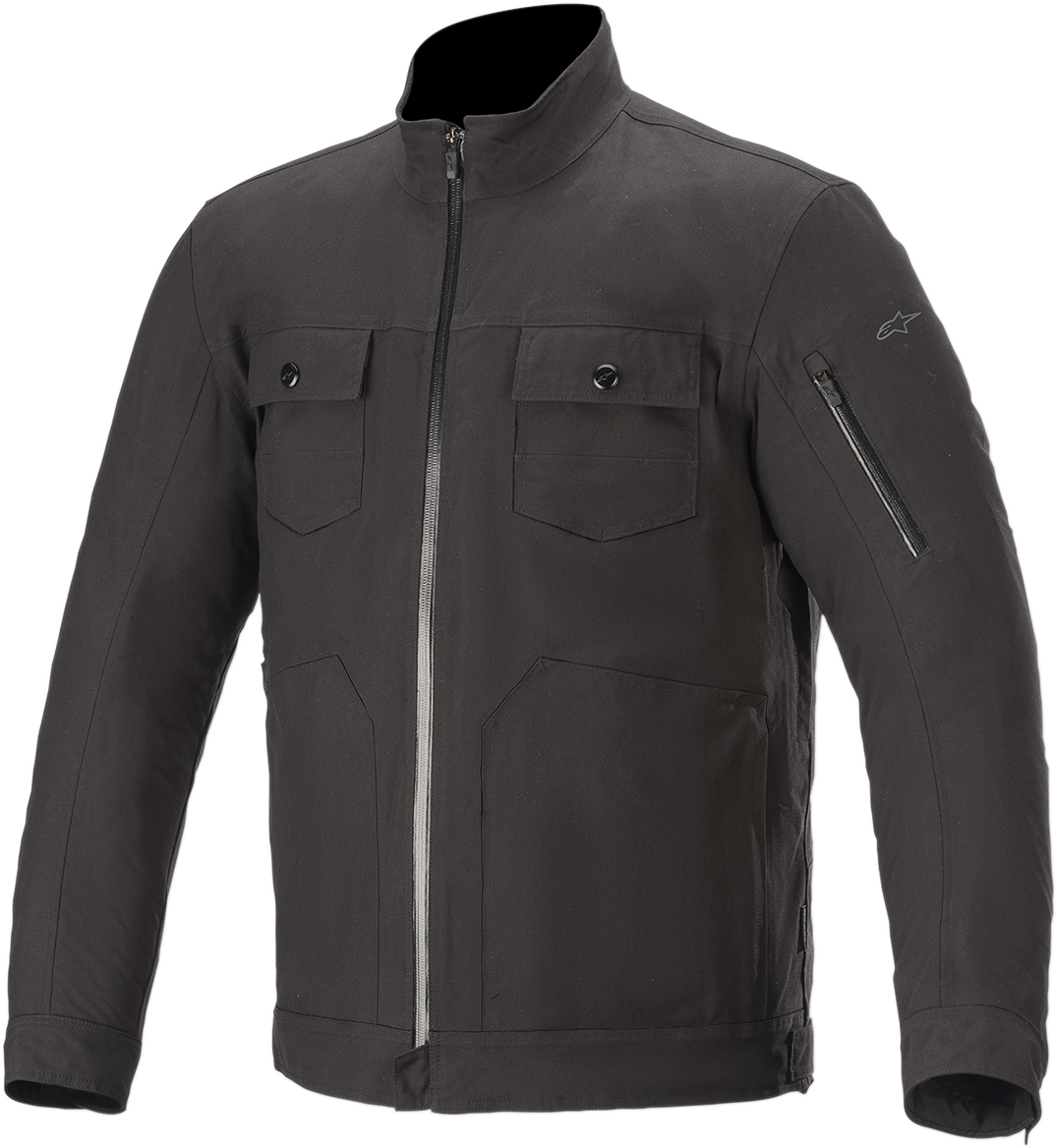 Black ALPINESTARS Solano waterproof jacket in 2XL, featuring a sleek design and waterproof fabric, ideal for outdoor protection.
