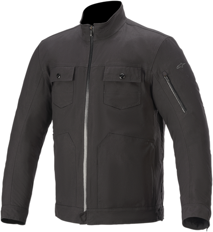 Black ALPINESTARS Solano waterproof jacket in 2XL, featuring a sleek design and waterproof fabric, ideal for outdoor protection.