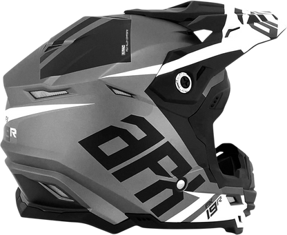 Bill's Exhausts AFX FX-19R racing helmet in frost gray, large size, with sleek aerodynamic design and clear visor.