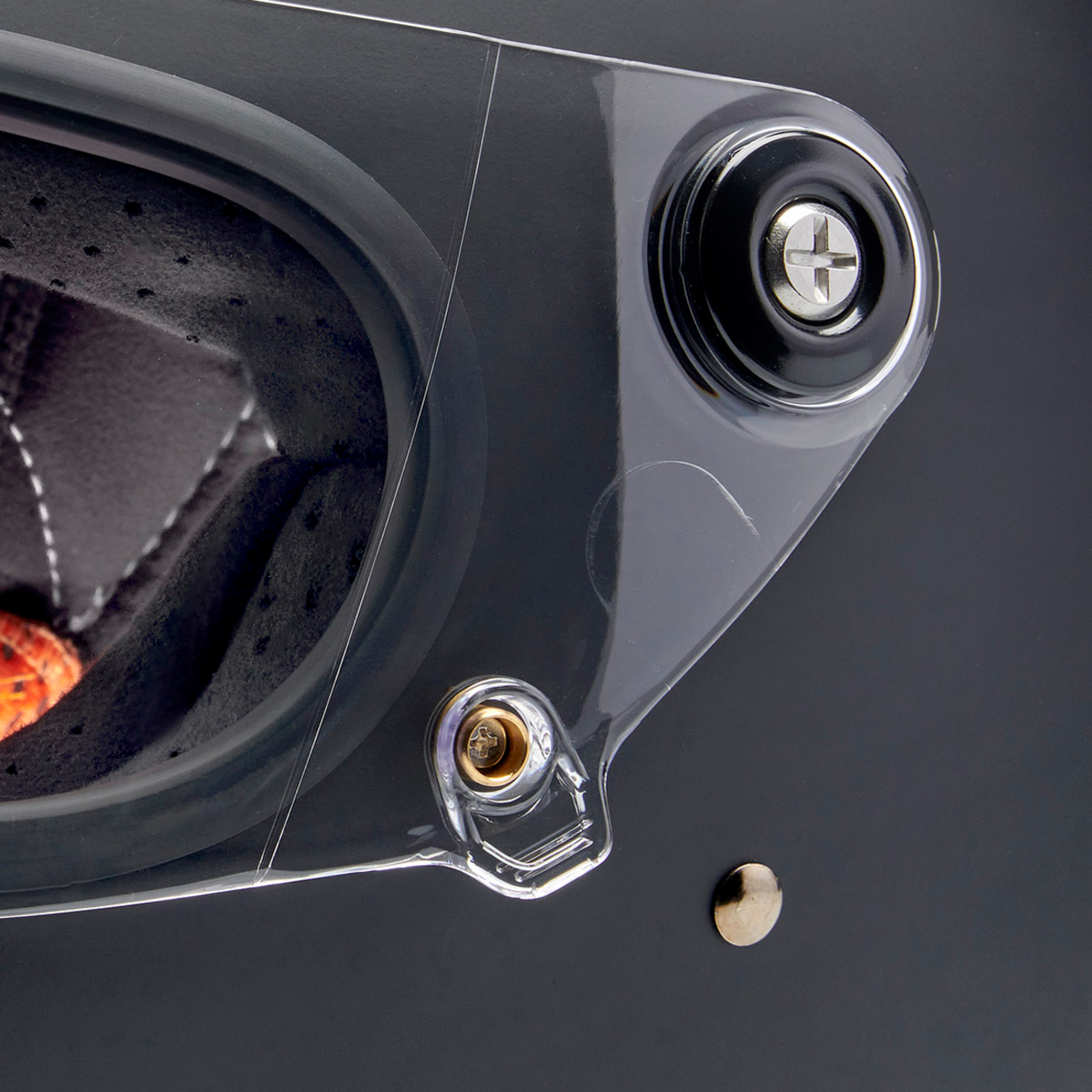 BILTWELL Gringo S helmet in flat black, XS size, with a sleek, round motorcycle helmet design and matte finish.