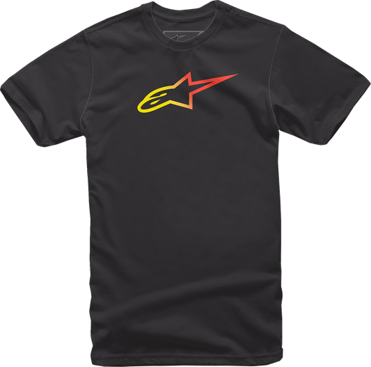 Black Alpinestars Ageless Fade T-Shirt, large size, casual fit, featuring the Alpinestars logo on front.