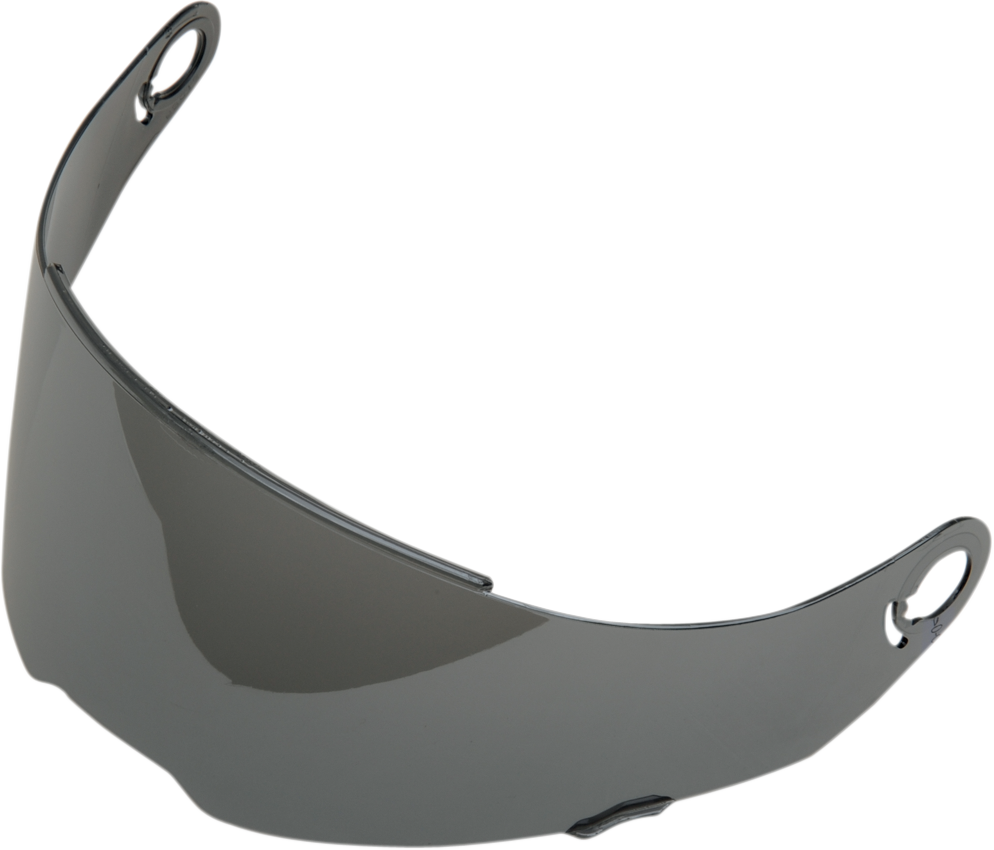 Bill's Exhausts AFX FX-39DS helmet with silver mirror external sun shield, showing the reflective visor on a motorcycle helmet.