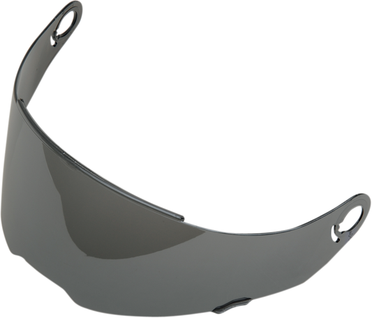 Bill's Exhausts AFX FX-39DS helmet with silver mirror external sun shield, showing the reflective visor on a motorcycle helmet.