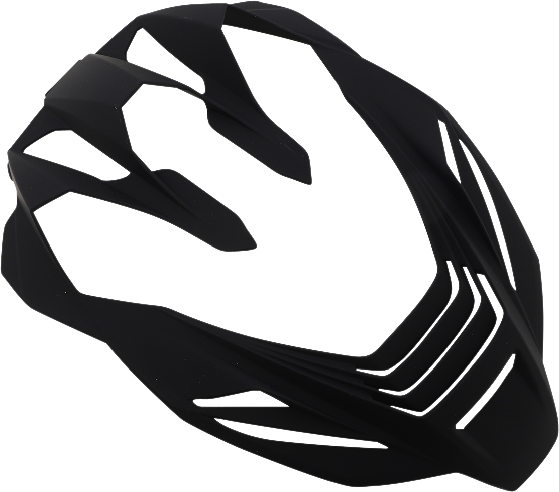 Rubatone black ICON Airflite™ Airfoil SB helmet part, designed for motorcycle helmets with sleek black finish and aerodynamic shape.