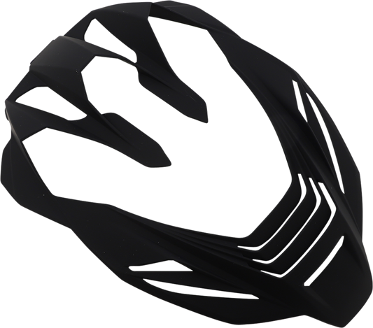 Rubatone black ICON Airflite™ Airfoil SB helmet part, designed for motorcycle helmets with sleek black finish and aerodynamic shape.