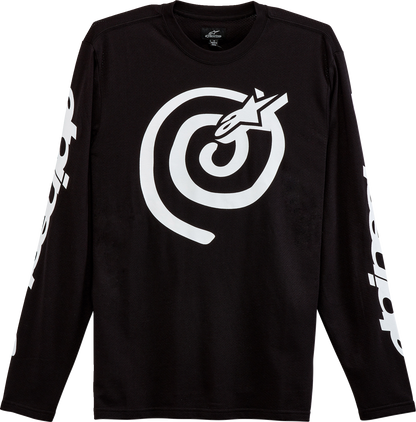 Alpinestars Twisted Mantra black jersey in medium size, featuring a stylish design and breathable fabric for motorcycle riding.