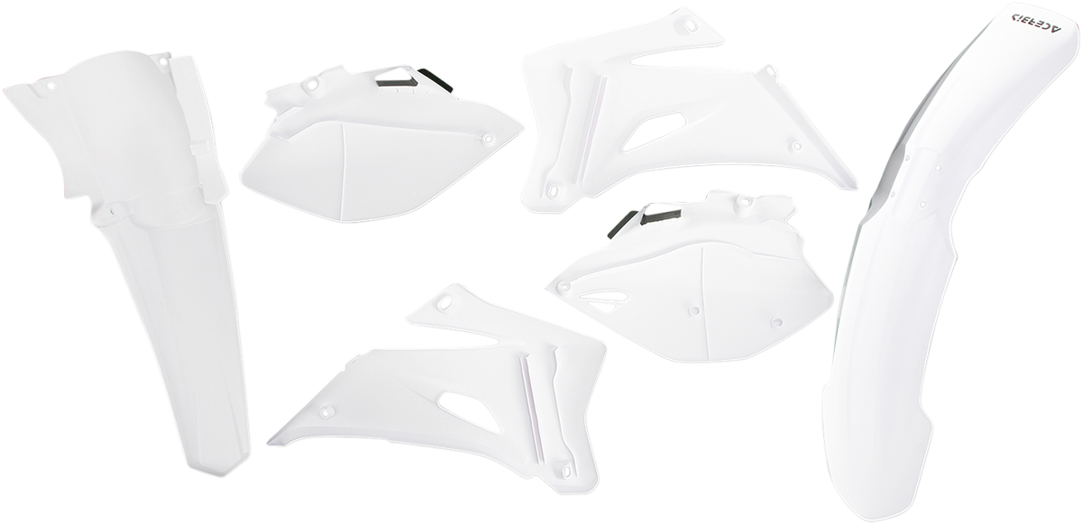 White ACERBIS standard replacement body kit for Yamaha YZ250/450F 2006-2009, includes body panels and fenders.