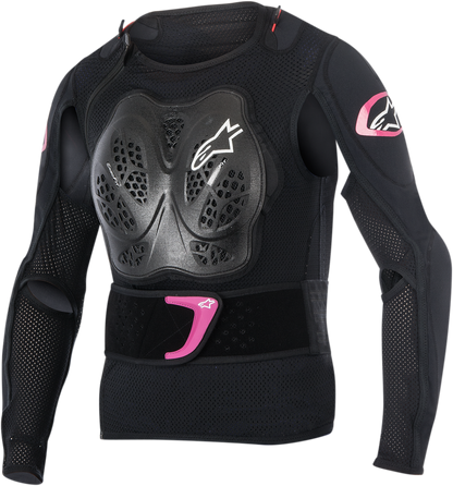 Black Alpinestars Stella Bionic jacket in medium size, featuring protective armor and sleek design, suitable for motorcycling.