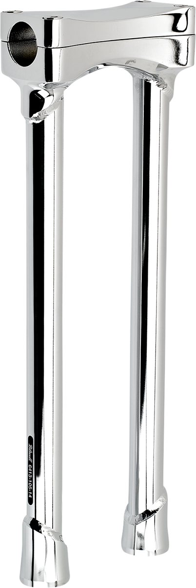 Chrome BILTWELL Risers Murdock Oversized 14-inch handlebars for motorcycles, featuring durable metal construction and ergonomic design.