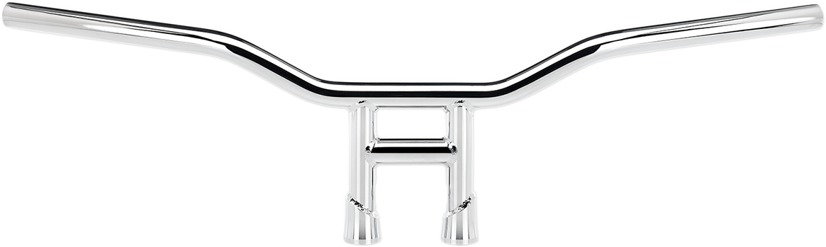 Chrome BILTWELL Tyson 8-inch handlebar from Bill's Exhausts, designed for motorcycle handlebars, with a sleek chrome finish.