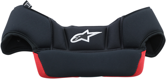 Alpinestars Supertech M8/M10 crown pad in black, medium size, for motorcycle helmet replacement, shown in the image.