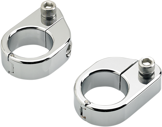 BILTWELL O/S Speed Clamps - Chrome - Straight 6907-105 - Howling Moto