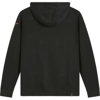 Black Alpinestars Region Hoodie in XL with front pocket and logo details, shown on a plain background.