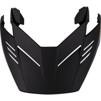 Rubatone black ICON Elsinore™ Peak helmet parts, M-L size, from Bill's Exhausts, showing close-up of the helmet vent and peak details.