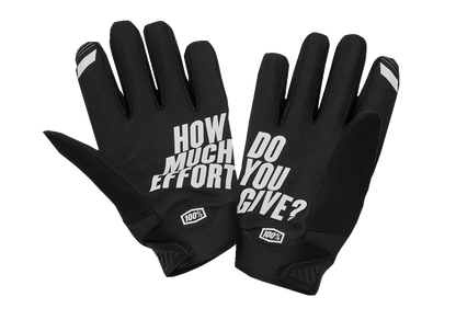 100% Brisker Gloves - Black/Gray - Small 10003-00000 - Howling Moto