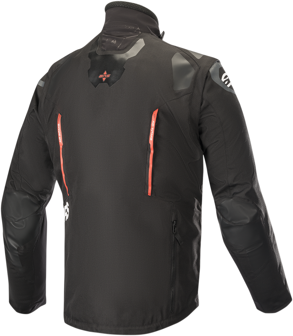 Alpinestars Venture-R motorcycle jacket in black and red, medium size, featuring protective design and sporty style.
