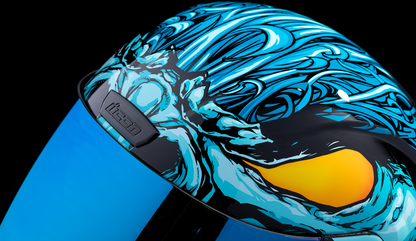 Light blue ICON Airform™ helmet with MIPS® technology, XL size, featuring aerodynamic design and adjustable straps.