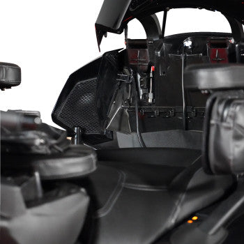 Can-Am RT Show Chrome trunk shock by Bill's Exhausts, showcasing the chrome finish and mounting hardware for vehicle stability.