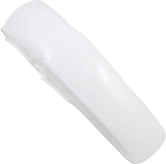 Acerbis white rear fender for motorcycle, durable plastic body part designed for off-road and motocross bikes