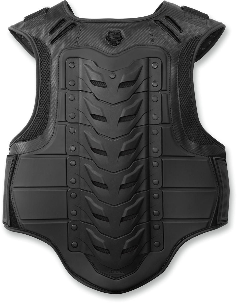 ICON Women's Field Armor Stryker™ Vest in stealth black, size L/XL, featuring protective padding and tactical design.