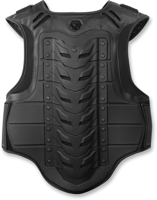ICON Women's Field Armor Stryker™ Vest in stealth black, size L/XL, featuring protective padding and tactical design.