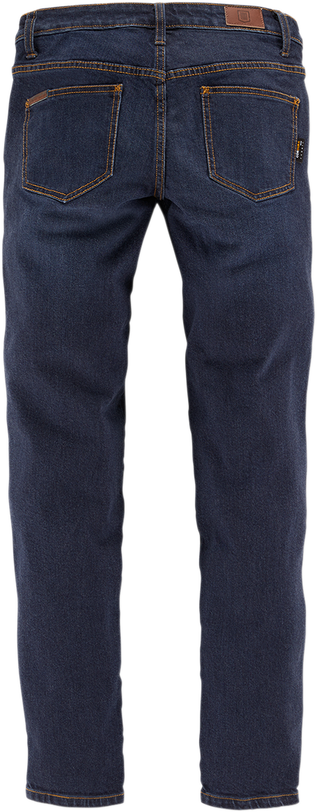Blue ICON Women's MH1000™ Jean by Bill's Exhausts, showing the classic denim design and fit.