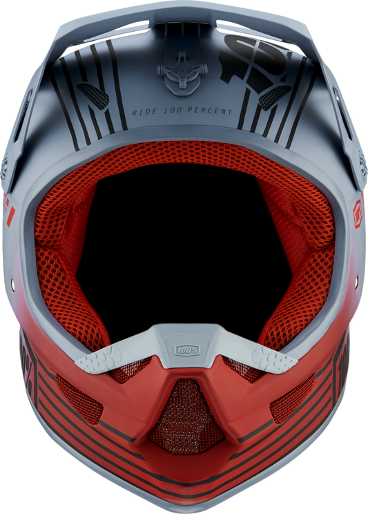 Gray 100% Status bicycle helmet by Caltec in medium size, featuring a sleek design and durable construction.