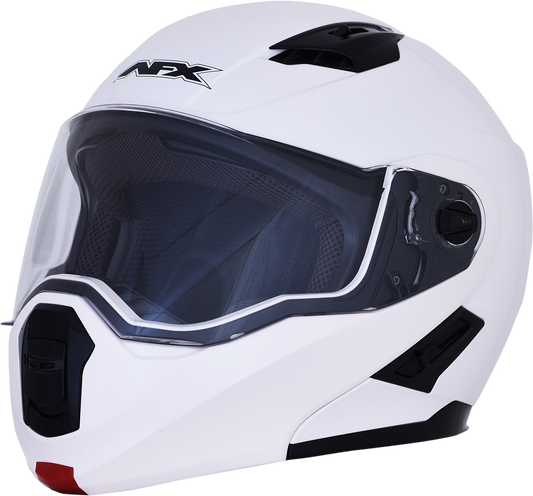 Pearl white AFX FX-111 helmet in large size, featuring a sleek design, from Bill's Exhausts.
