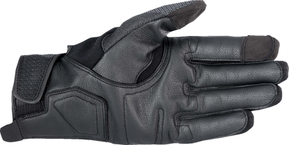 Alpinestars Morph Street Gloves in black, large size, featuring protective armor and breathable design for motorcycle riding.