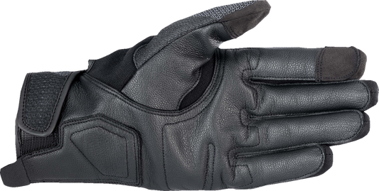Alpinestars Morph Street Gloves in black, medium size, showcasing durable motorcycle gloves with protective features.