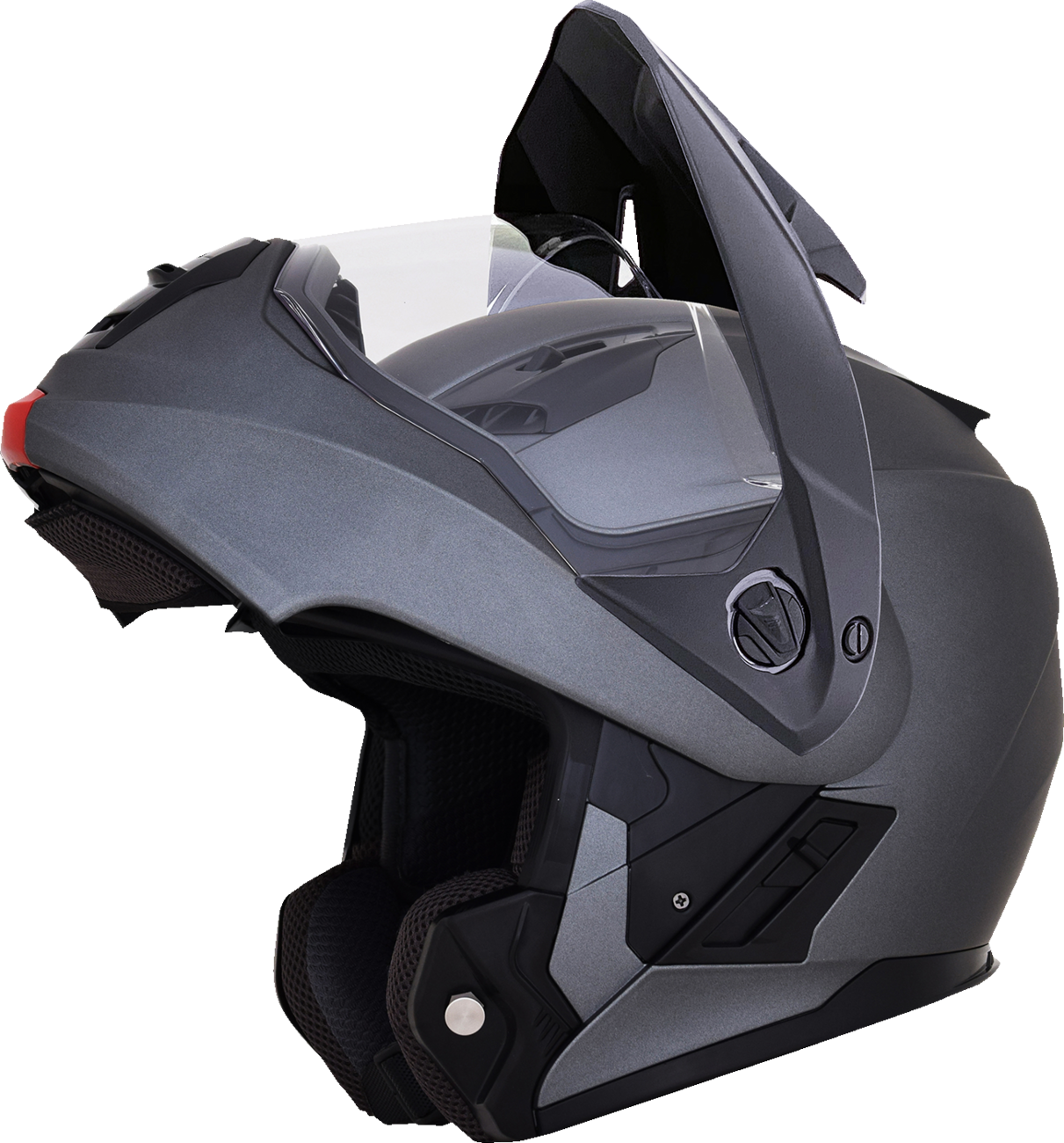 Bill's Exhausts AFX FX-111DS helmet in frost gray, small size, showing the smooth, aerodynamic design and matte finish.