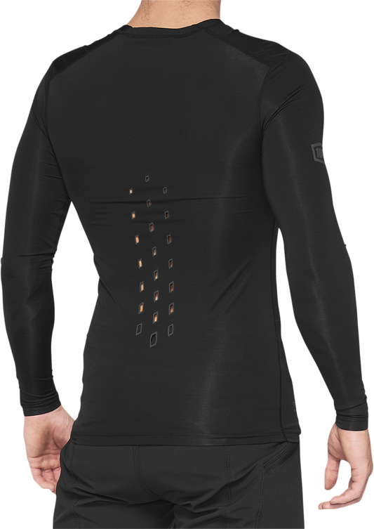 Black Bill's Exhausts R-Core Concept long-sleeve jersey in XL, showing the front view with subtle branding and long sleeves.