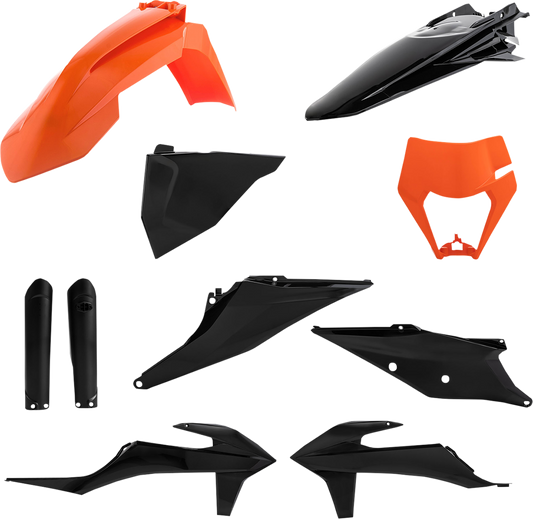 ACERBIS Full Replacement Body Kit - Orange/Black 2791545225 - Howling Moto