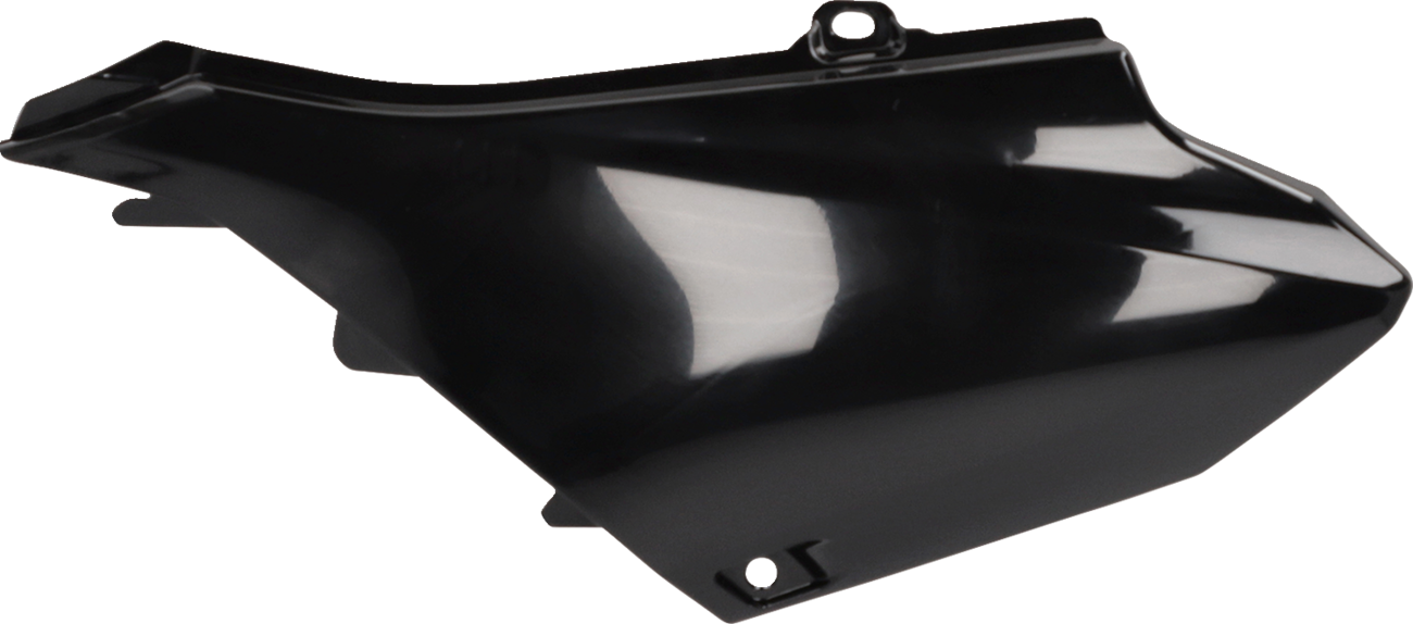 Black Acerbis side panels for body protection, designed for motorcycle customization, shown on a vehicle.