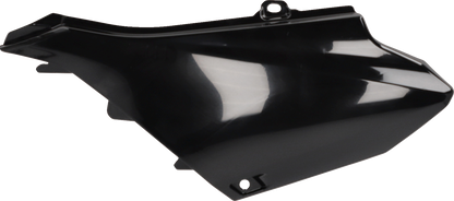 Black Acerbis side panels for body protection, designed for motorcycle customization, shown on a vehicle.