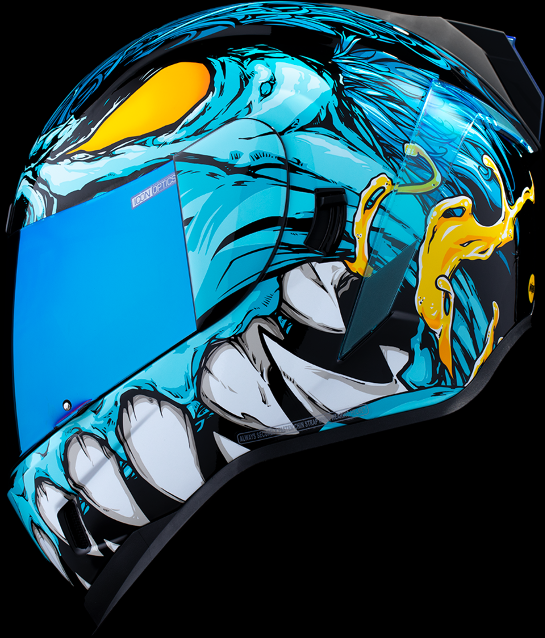 Light blue ICON Airform™ helmet with MIPS® technology in 2XL size, featuring a sleek design and adjustable straps.
