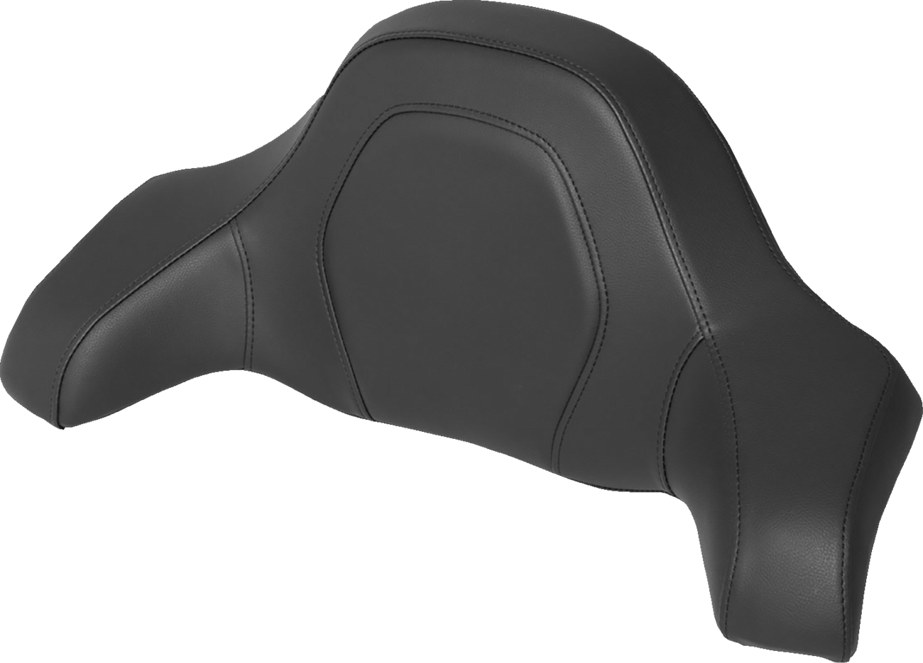 Black Saddlemens passenger backrest and trunk pad with black stitching for Honda GL1800 2018-2023, designed for comfort and style