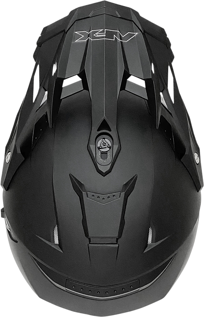 Bill's Exhausts AFX FX-41DS helmet in matte black, XS size, showing the sleek helmet design with ventilation features.
