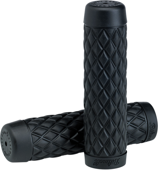 Black BILTWell Torker motorcycle grips with 7/8-inch diameter, designed for comfortable handlebars.