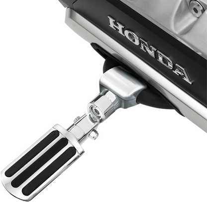 Bill's Exhausts Show Chrome Highway Rail Pegs for GL1800 motorcycle, engine-mounted chrome highway foot pegs with mounting hardware